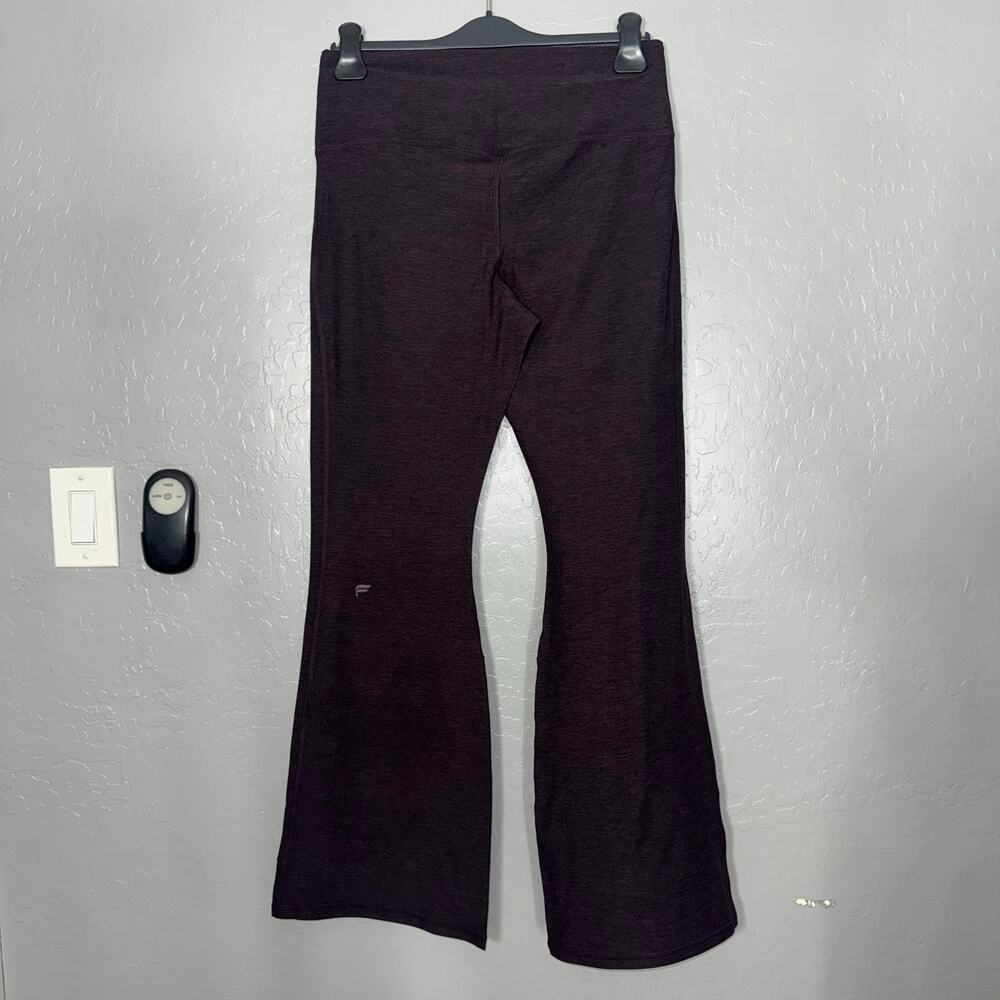 Fabletics Cozy Heather High Waisted Flare Legging, Deep Plum Heather, XXL/1X - Picture 2 of 5